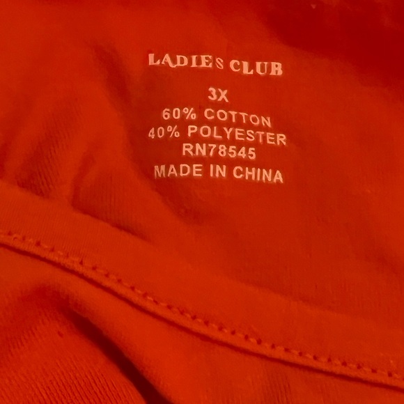 Ladies Club 3X vintage bats & black cat orange top - Picture 4 of 4